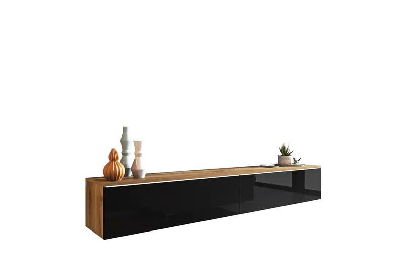 Kanak Tv-bänk 180 cm - Natur/Svart — Natur/Svart