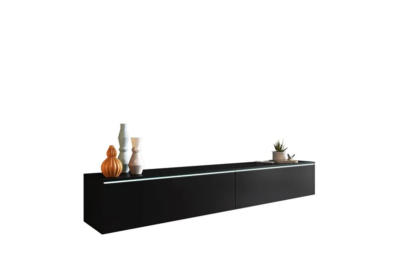 Kanak Tv-bänk 180 cm - Svart (Art.nr 3078199) — Svart
