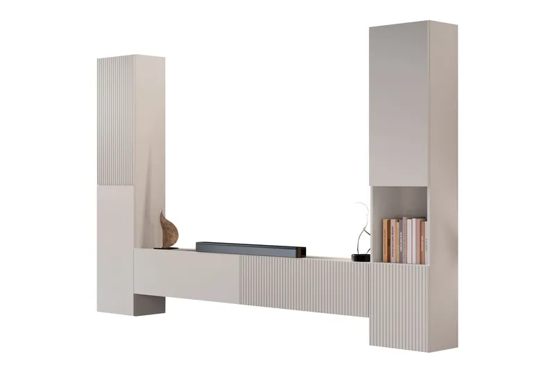 Kangana Tv-möbelset - Svart/Brun (Art.nr 3098924) — Svart/Brun