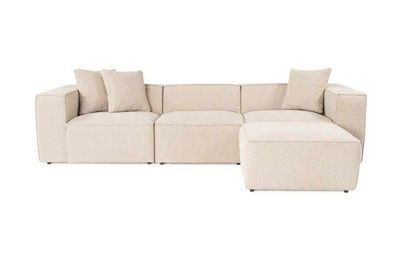Kaolins Soffa med Divan 3-sits - Peach — Peach