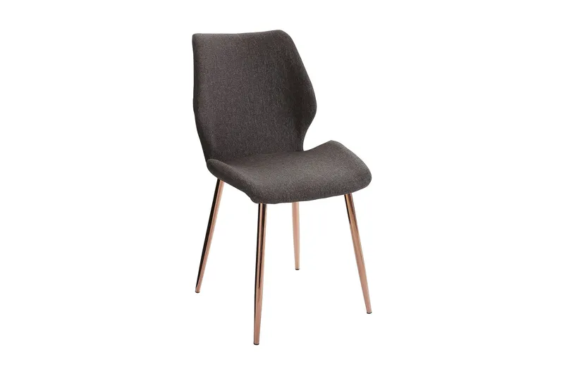 Kaspars Köksstol 2-pack - Antracit/Metall — Loft24