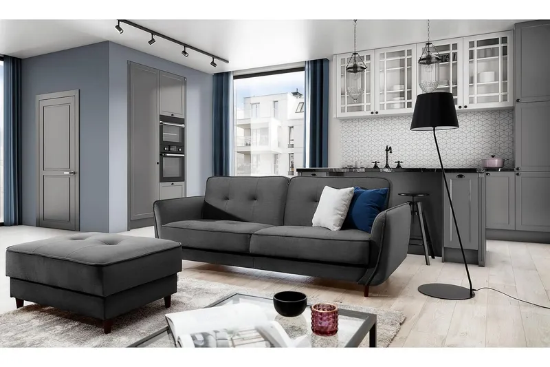 Katsuya Bäddsoffa 3-sits - Grå (Art.nr 1596901) — Grå