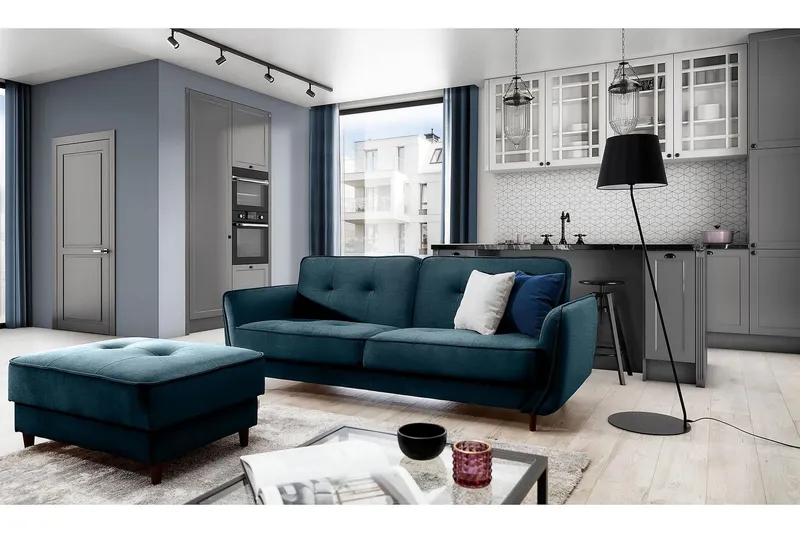 Katsuya Bäddsoffa 3-sits - Mörkblå (Art.nr 1596999) — Mörkblå