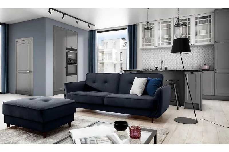 Katsuya Bäddsoffa 3-sits - Svart (Art.nr 1596896) — Svart