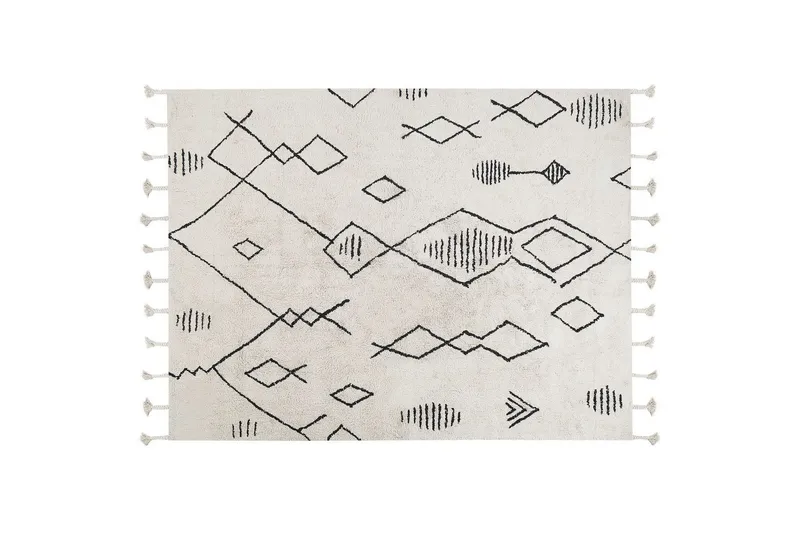 Kebir Bomullsmatta 160x230 cm - Svart/Vit — Svart/Vit