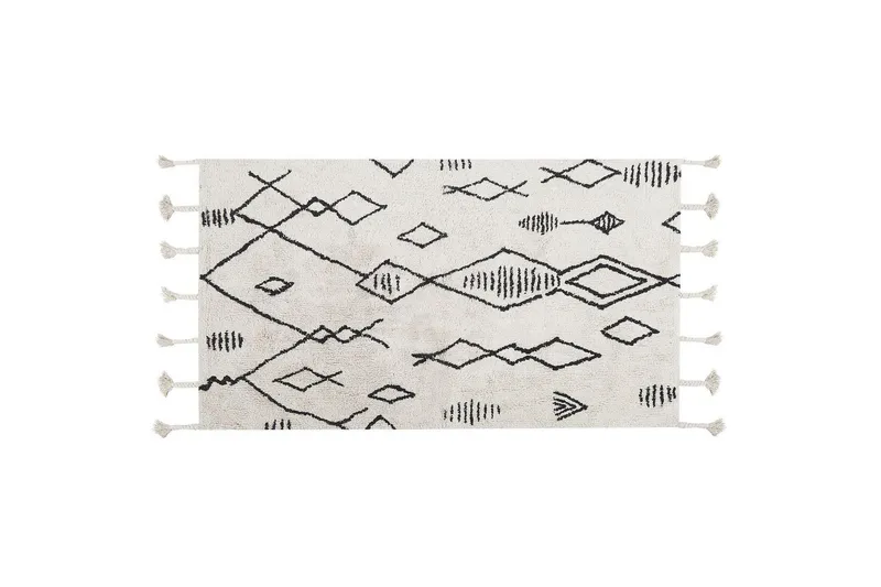 Kebir Bomullsmatta 80x150 cm - Svart/Vit — Svart/Vit