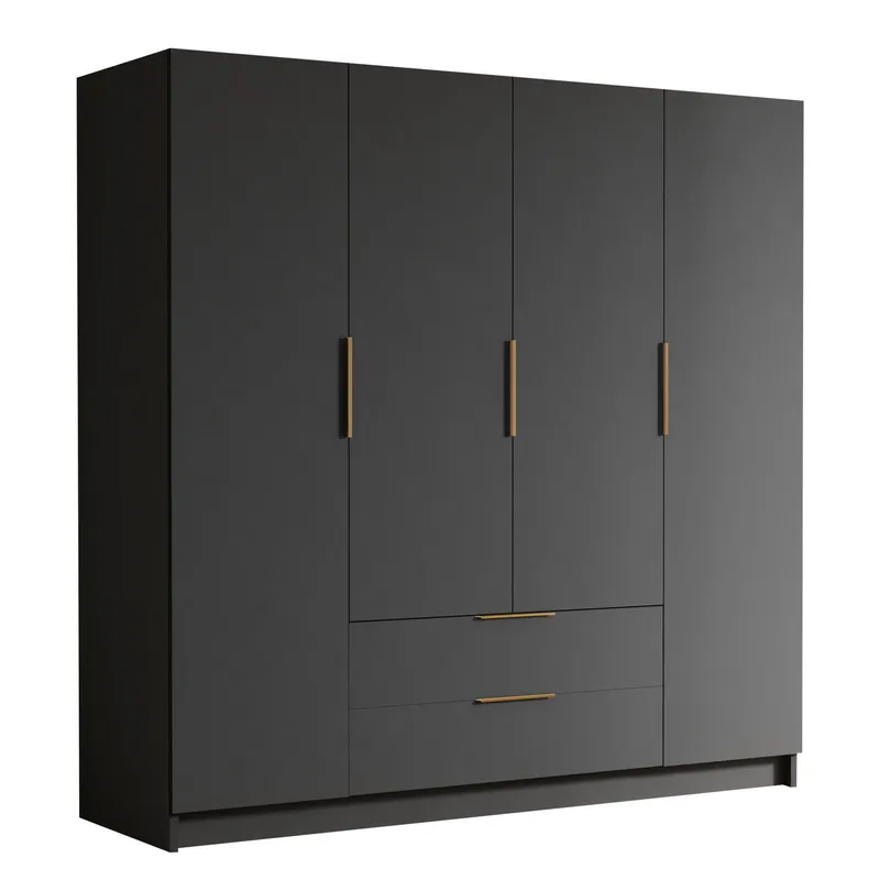 Kelros Garderob 200x216 cm - Svart (Art.nr 3111502) — Svart