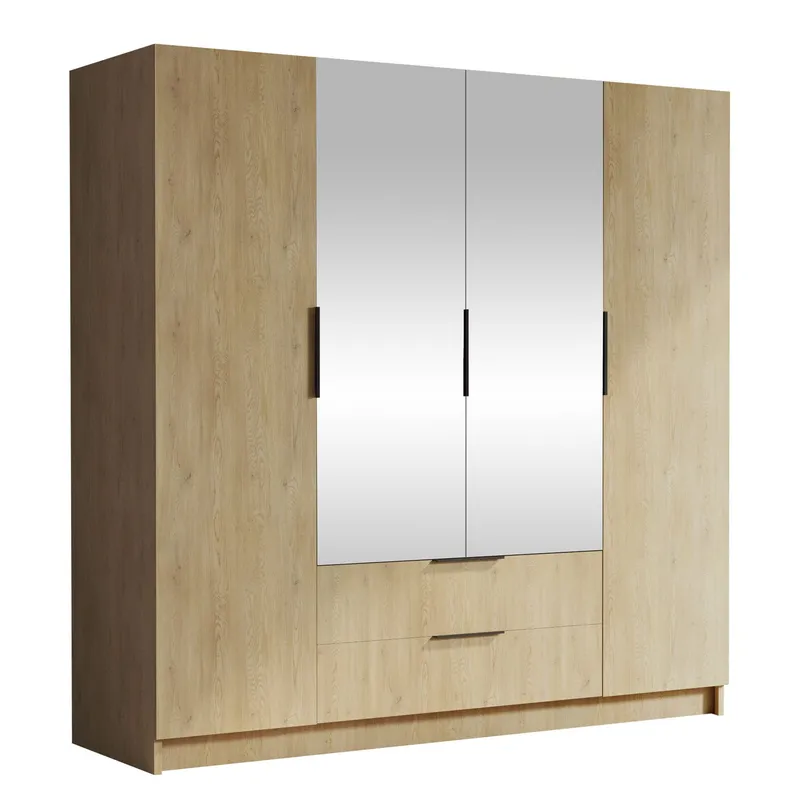 Kelros Garderob med Spegel 200x216 cm - Brun (Art.nr 3111513) — Brun
