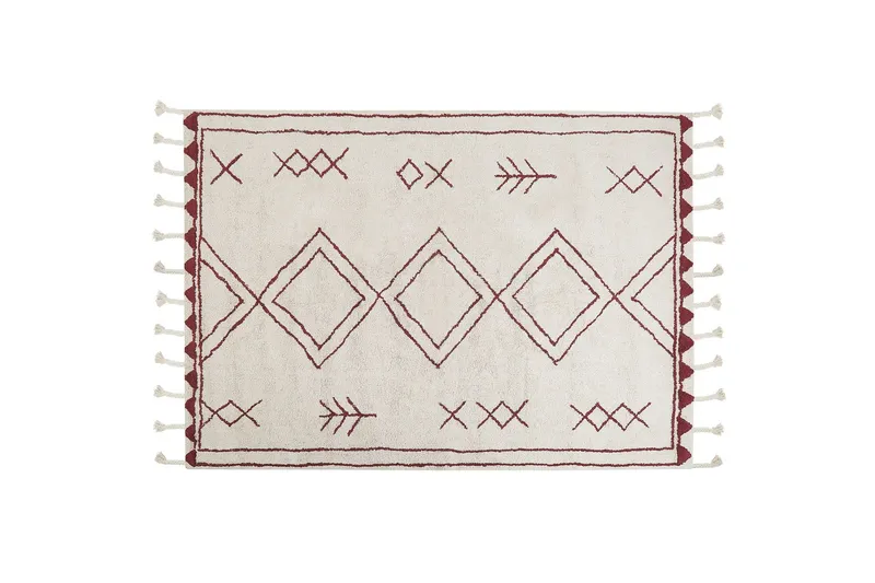 Kenitra Bomullsmatta 160x230 cm - Svart/Vit — Svart/Vit