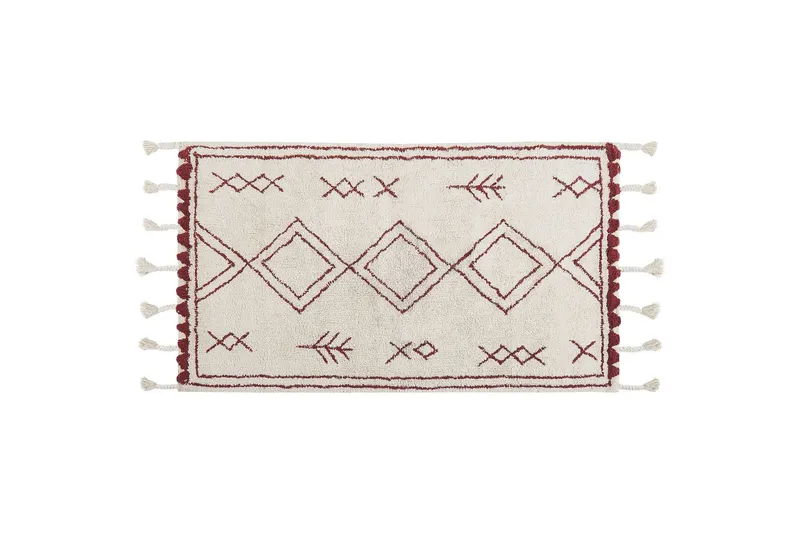 Kenitra Bomullsmatta 80x150 cm - Svart/Vit — Svart/Vit