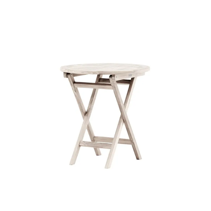 Kenya Cafébord 70 cm - Whitewash — Venture Home