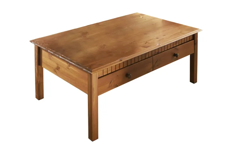 Kersey Soffbord 110 cm med Förvaring 2 Lådor - Rödbrun — Loft24