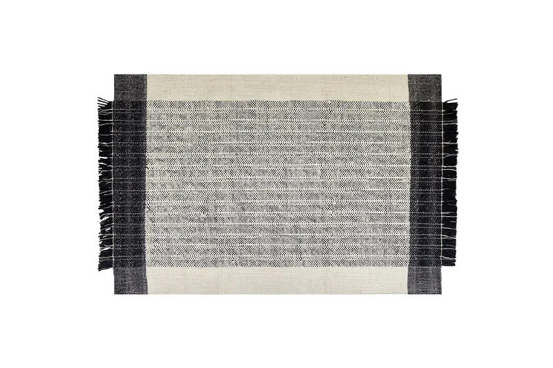 Ketenli Ullmatta 140x200 cm - Svart/Vit — Svart/Vit