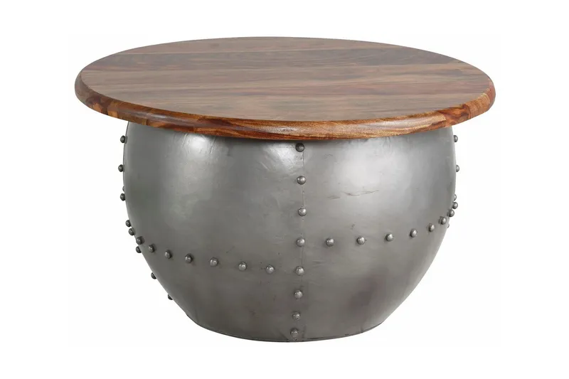 Khalsa Soffbord 75 cm Runt - Mangoträ/Valnötsbrun — Loft24