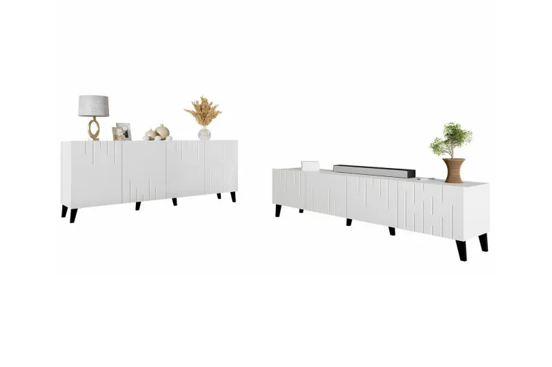 Kintore Möbelset För Vardagsrum White (Art.nr 3025226)