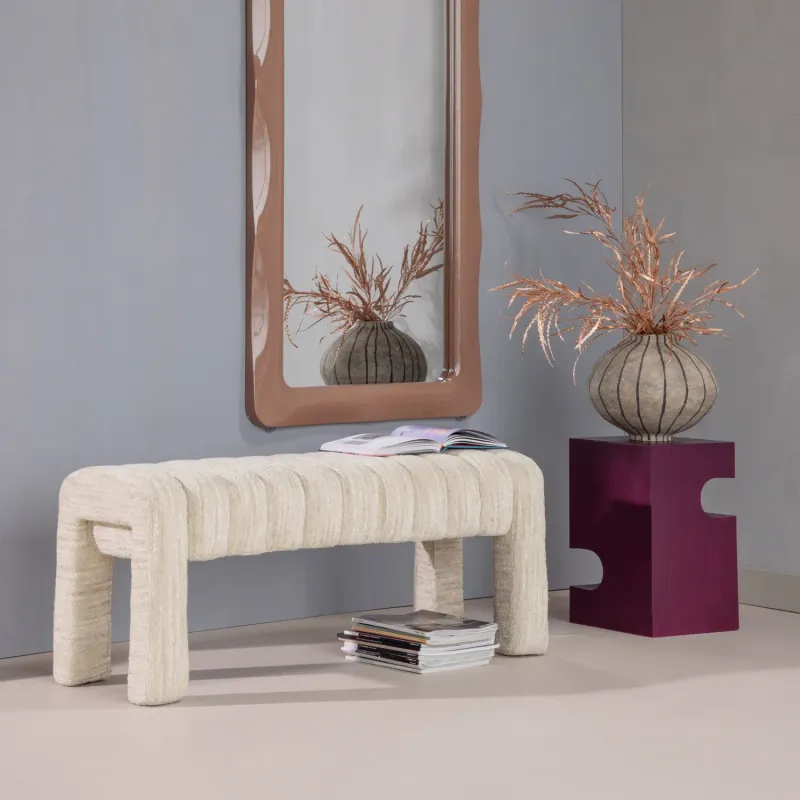 Klädd Bänk Frex 110 cm - Natur — WOOOD