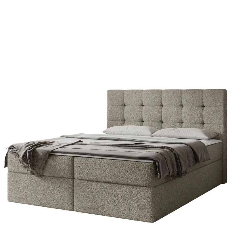 Kleiv Kontinentalsäng med förvaring 160x200 cm - grå (Art.nr 3433459) — grå