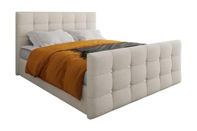 Kleos Kontinentalsäng 180x200cm med Sänggavel - Beige — Beige