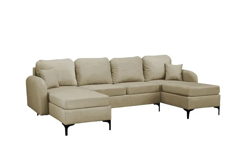 Knocklong 4-sits Hörnbäddsoffa beige