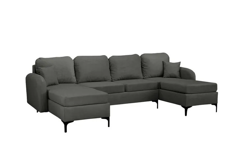 Knocklong 4-sits Hörnbäddsoffa Dark grey