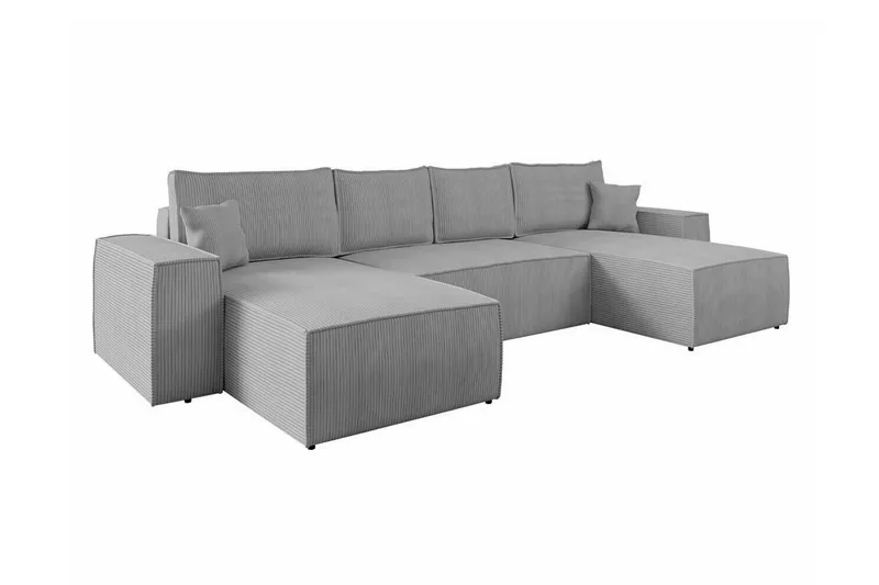 Knocklong 4-sits Hörnbäddsoffa - Ljusgrå — Ljusgrå