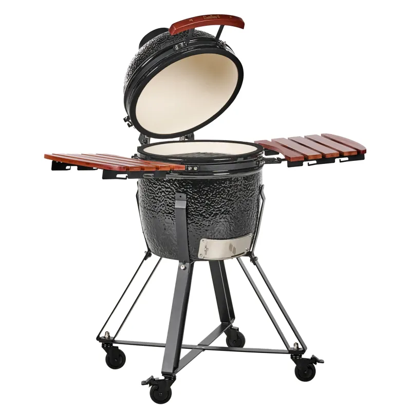 Kolgrill Kamado Keramik - Svart/Brun — Svart/Brun