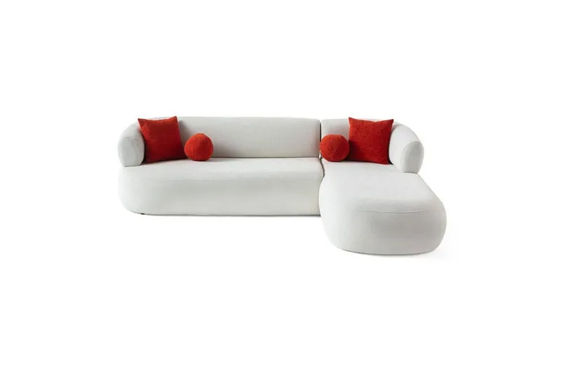 Kollumber Soffa med Divan 3-sits - Vit — Vit