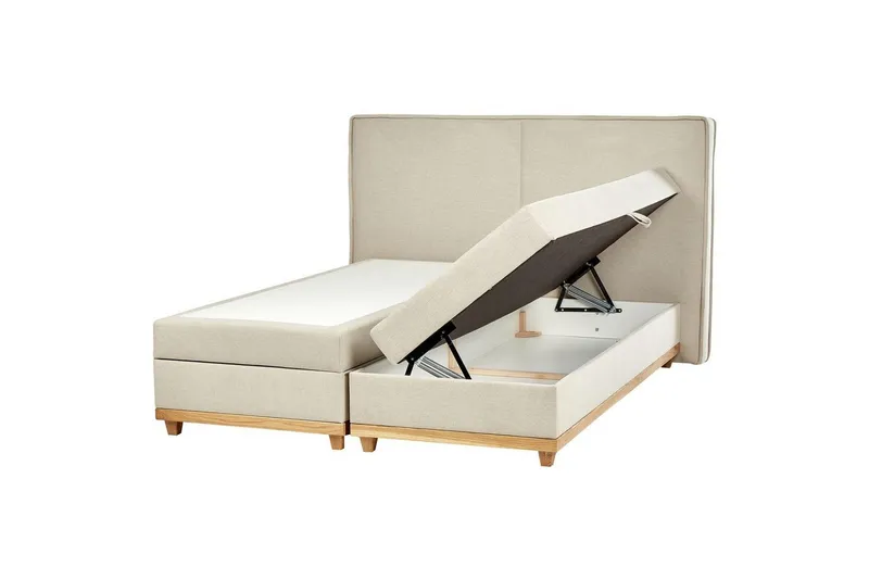 Kontinentalsäng Dynasty Beige-Ljust Trä, 180x200 cm - Beige-Ljust Trä, 180x200 cm — Beige-Ljust Trä, 180x200 cm