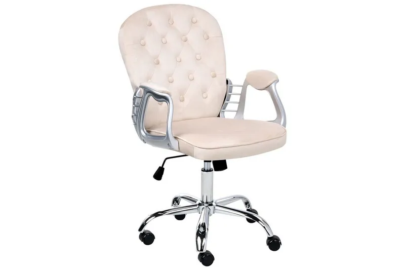 Kontorsstol Princess - Beige, Silver, Svart — Beige, Silver, Svart