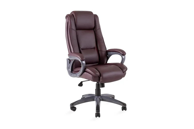 Kontorstol CALVIN 81x65xH114-1215cm mörkröd