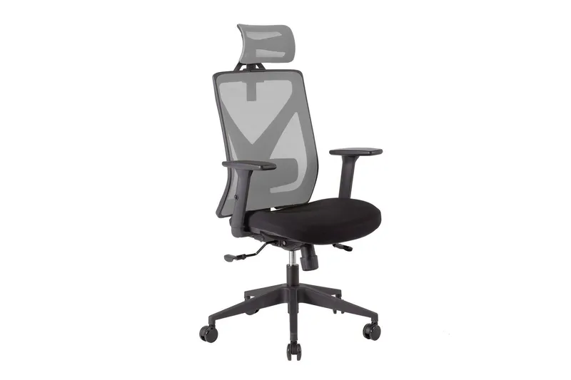 Kontorstol MIKE 64x65xH110-120cm svart/grå