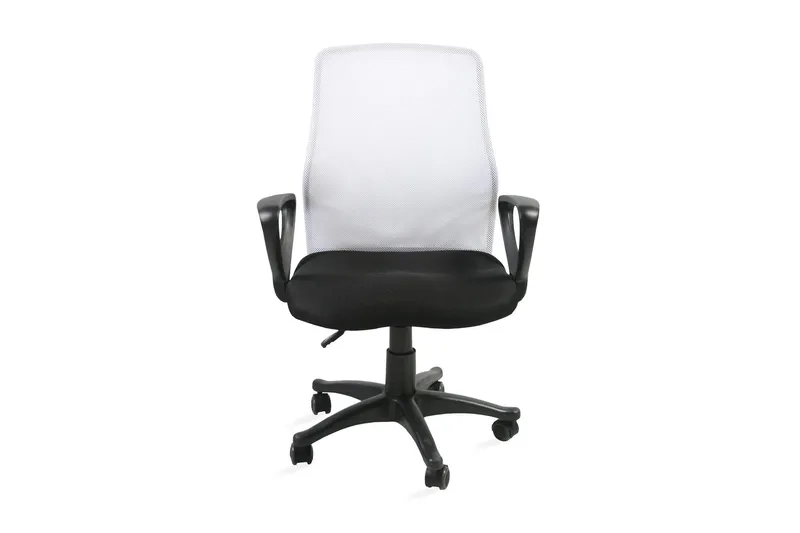 Kontorstol TREVISO 59xD58xH90-102cm svart/vit