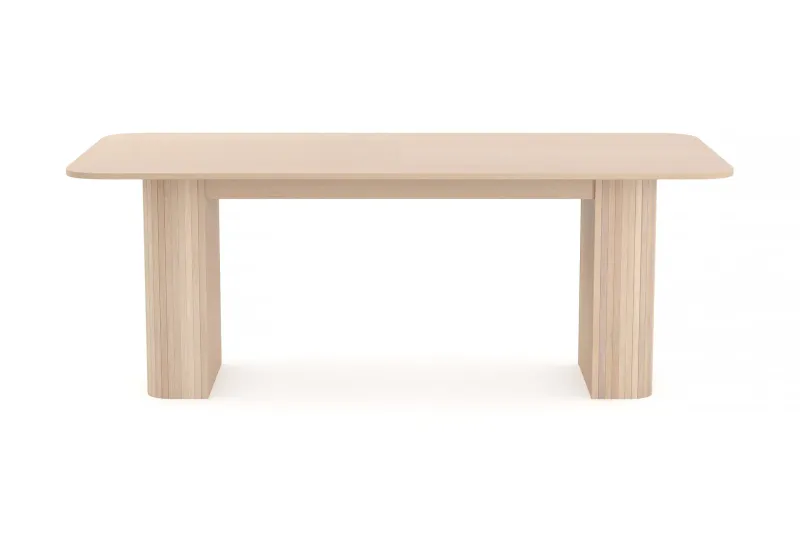 Kopparbo Matbord 200-260 cm Förlängningsbart med illäggsskiva - Vitlaserad Ek — Bark