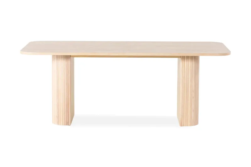 Kopparbo Matbord 200 cm - Ljust vitlaserat ekträ — Bark