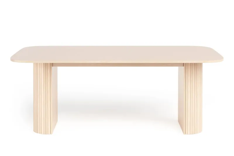 Kopparbo Matbord Ljust trä Rektangulärt 200 cm - Vitlaserat Ek — Bark