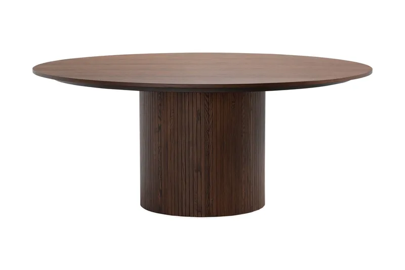 Kopparbo Runt Matbord 180 cm - Mörkbrunt / Valnöt / Trä — Mörkbrunt / Valnöt / Trä