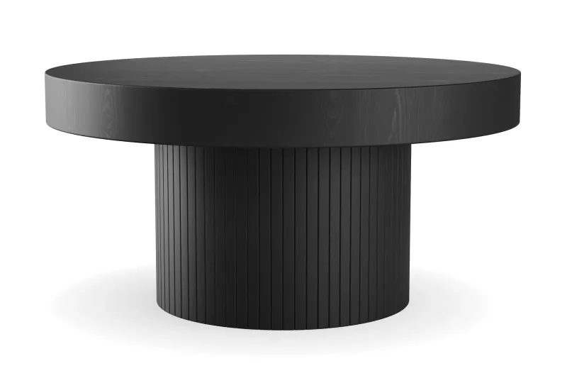 Kopparbo Soffbord 90 cm Runt Svart - Svart trä — Bark