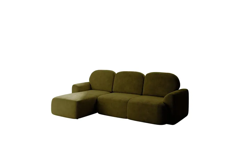 Korfu Bäddsoffa m. Divan 3-sits - Grön (Art.nr 3100405) — Grön