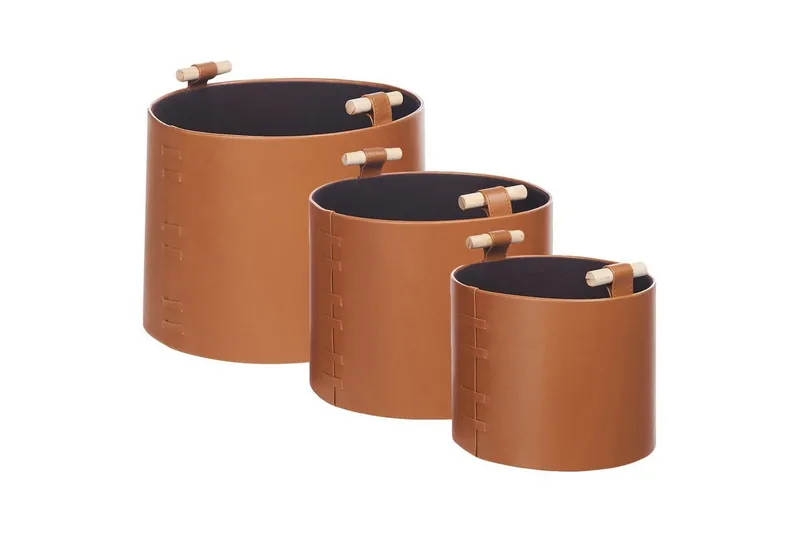 Korg Aram set om 3 Brun - Brun — Brun