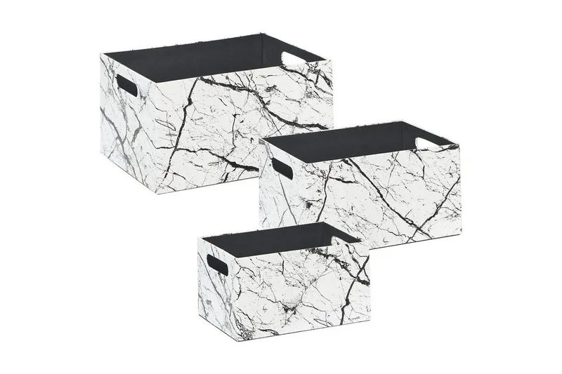 Korg Larsa set om 3 Vit/Svart - Vit/Svart — Vit/Svart