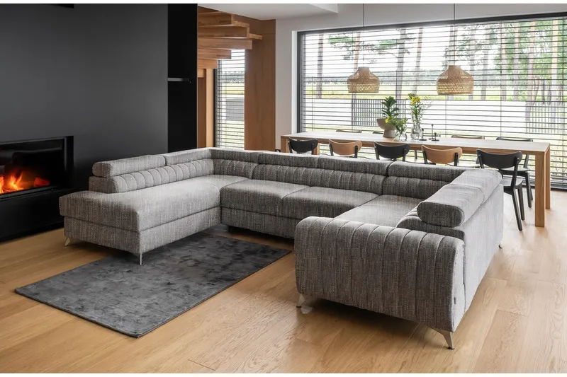 Kotori Hörnbäddsoffa m. Schäslong - Ljusgrå (Art.nr 1565347) — Ljusgrå