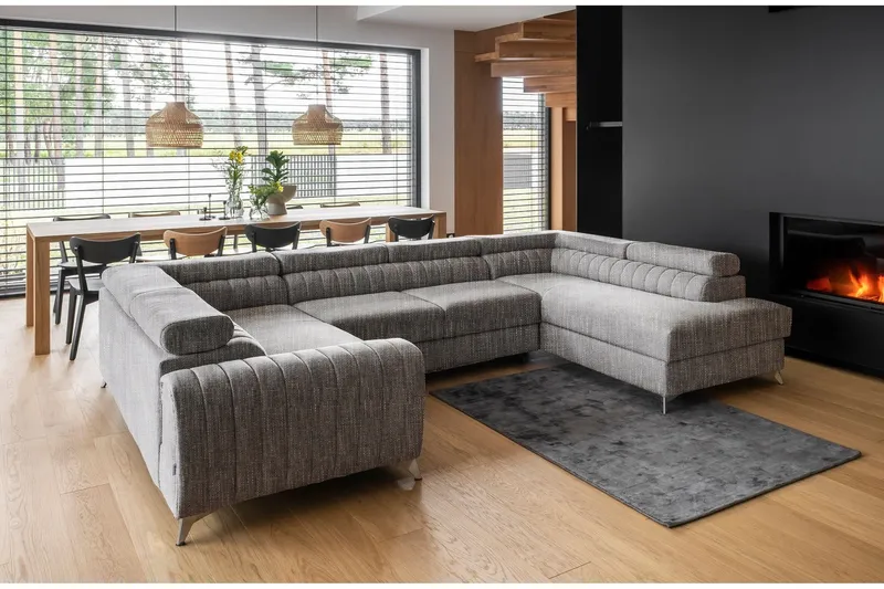 Kotori Hörnbäddsoffa m. Schäslong - Ljusgrå (Art.nr 1565057) — Ljusgrå