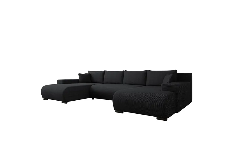 Krysen Bäddsoffa Dubbeldivan 4-sits - Svart — Svart