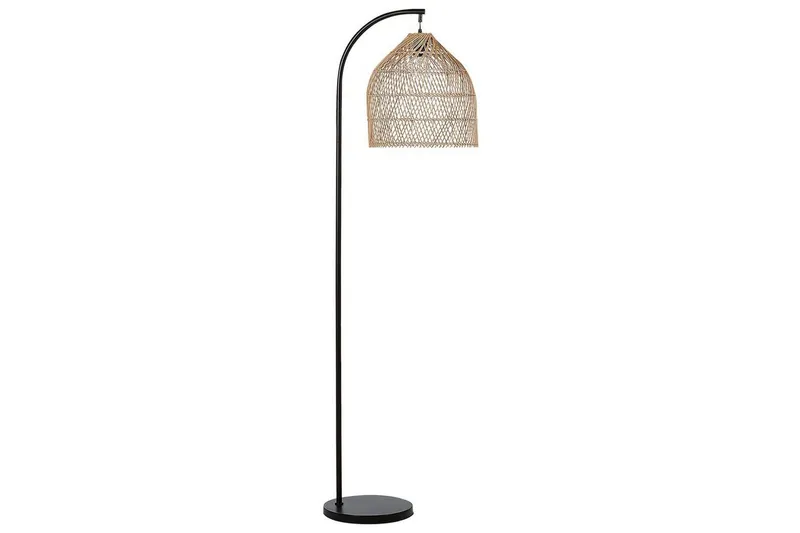 Lakskol Golvlampa 165 cm - Svart/Natur — Svart/Natur