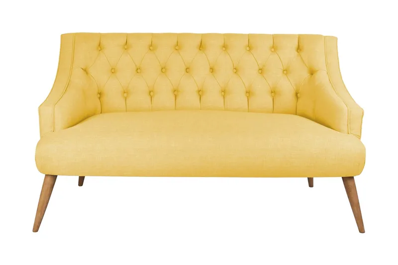 Lamonti 2-sits Soffa - Gul/Natur — Gul/Natur