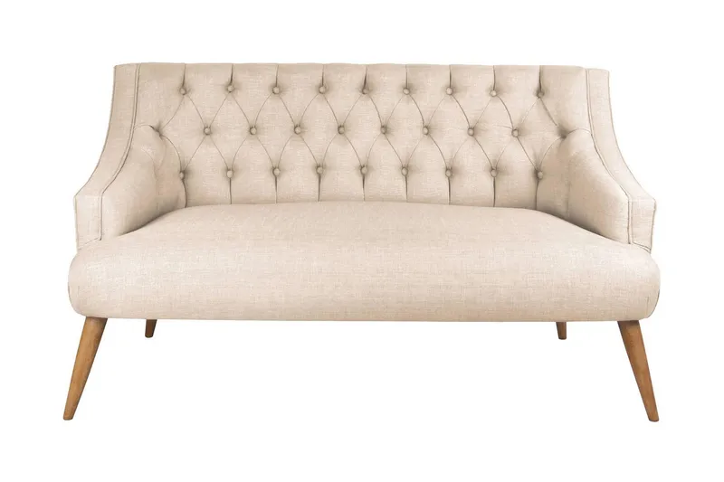 Lamonti 2-sits Soffa - Krämvit/Natur — Krämvit/Natur