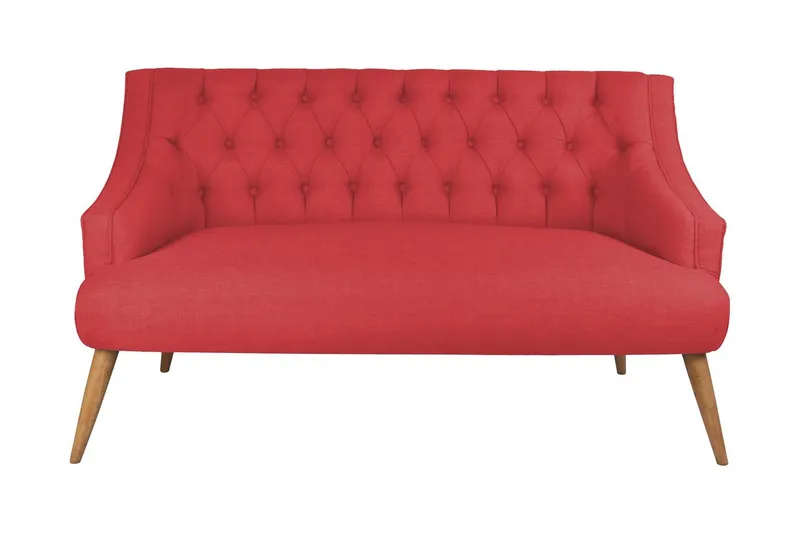 Lamonti 2-sits Soffa - Röd/Natur — Röd/Natur