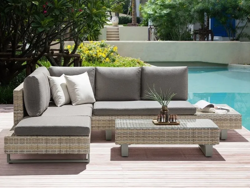 Lanciano Loungegrupp Utomhus 210 cm - Brun — Brun