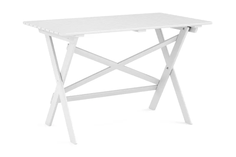 Landet Rektangulärt Matbord utomhus 118x70x74 cm i akacia trä - Vit — KWA