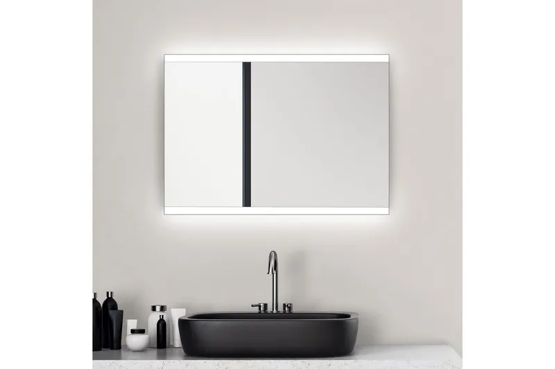 Lannabruk Badrumsspegel 70 cm LED-belysning